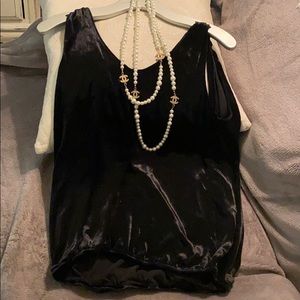 Black velvet dress tank shirt